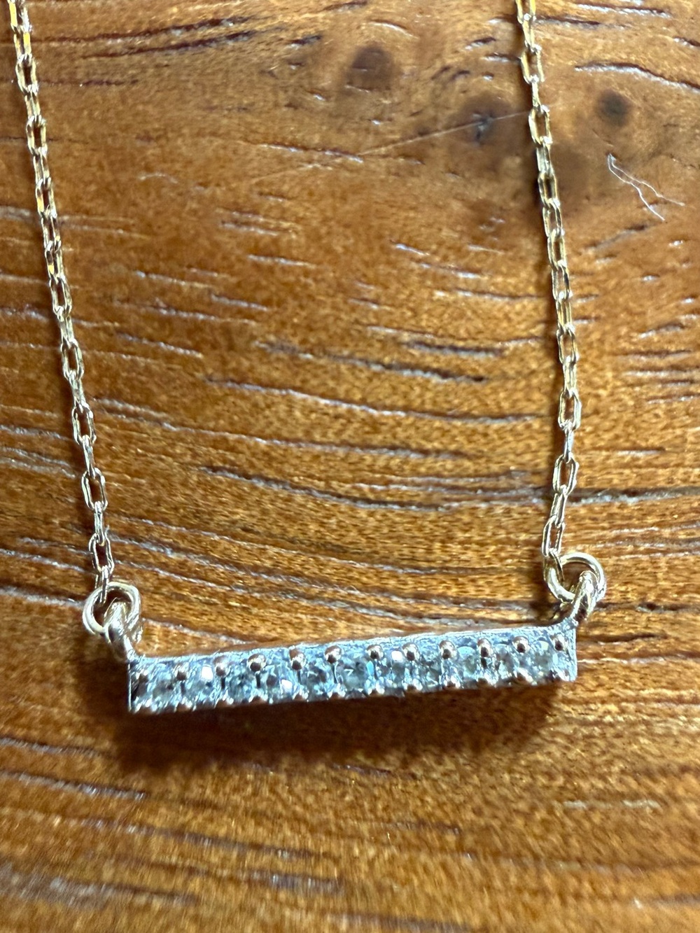 Adina Reyter Pave diamond bar Gold Chain Necklace